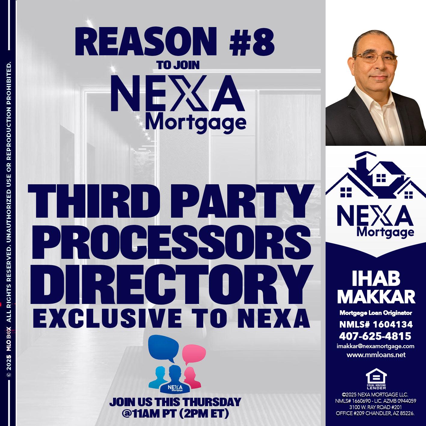 REASON 8 - Ihab Makkar -Mortgage Loan Originator