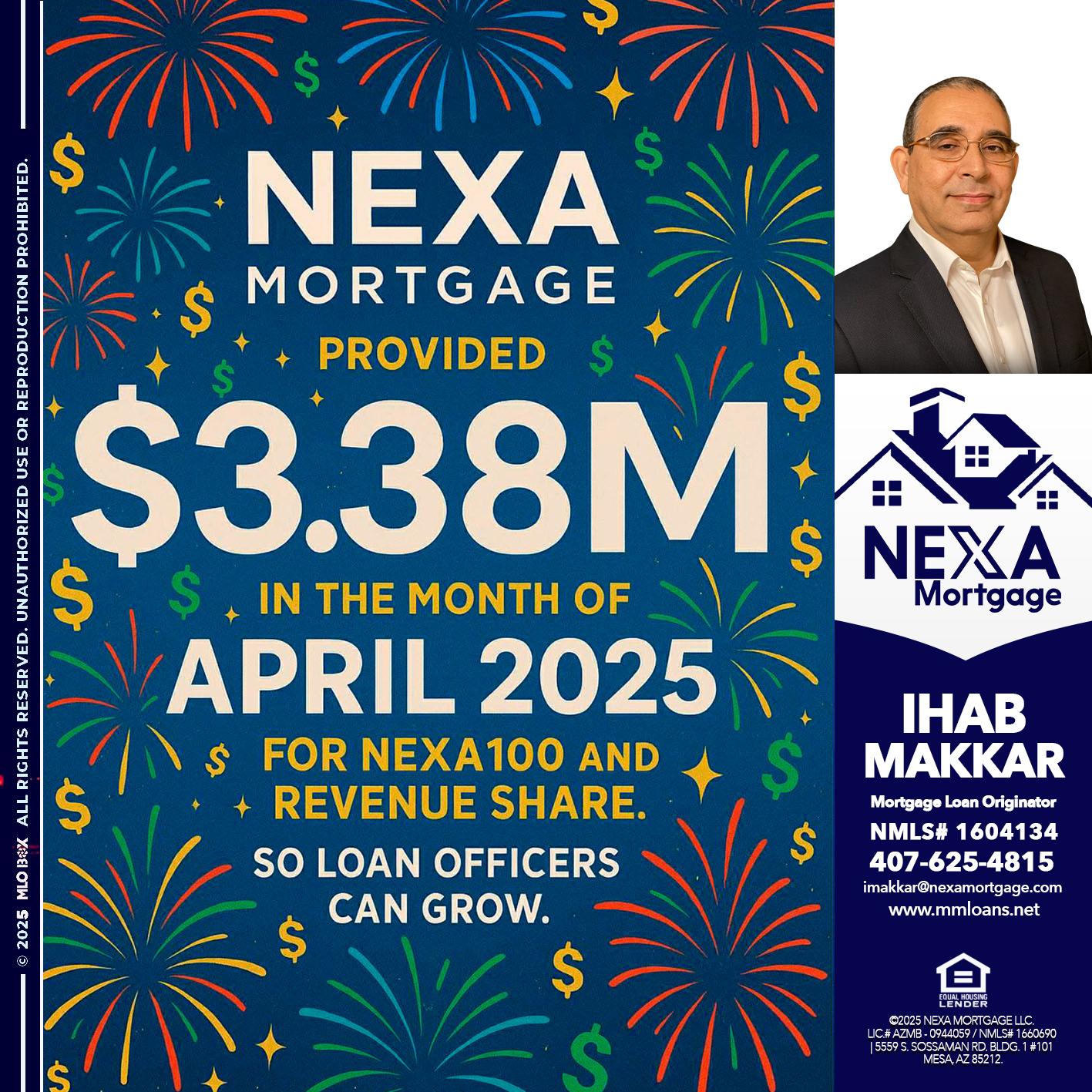$3.38M - Ihab Makkar -Mortgage Loan Originator
