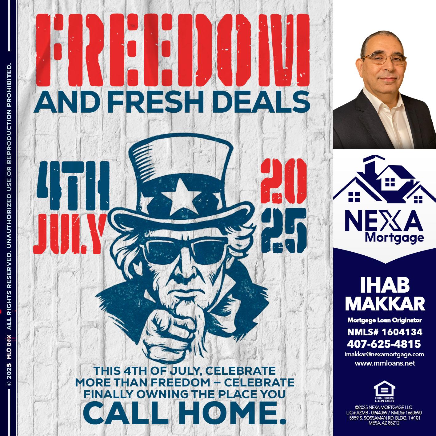 FREEDOM - Ihab Makkar -Mortgage Loan Originator