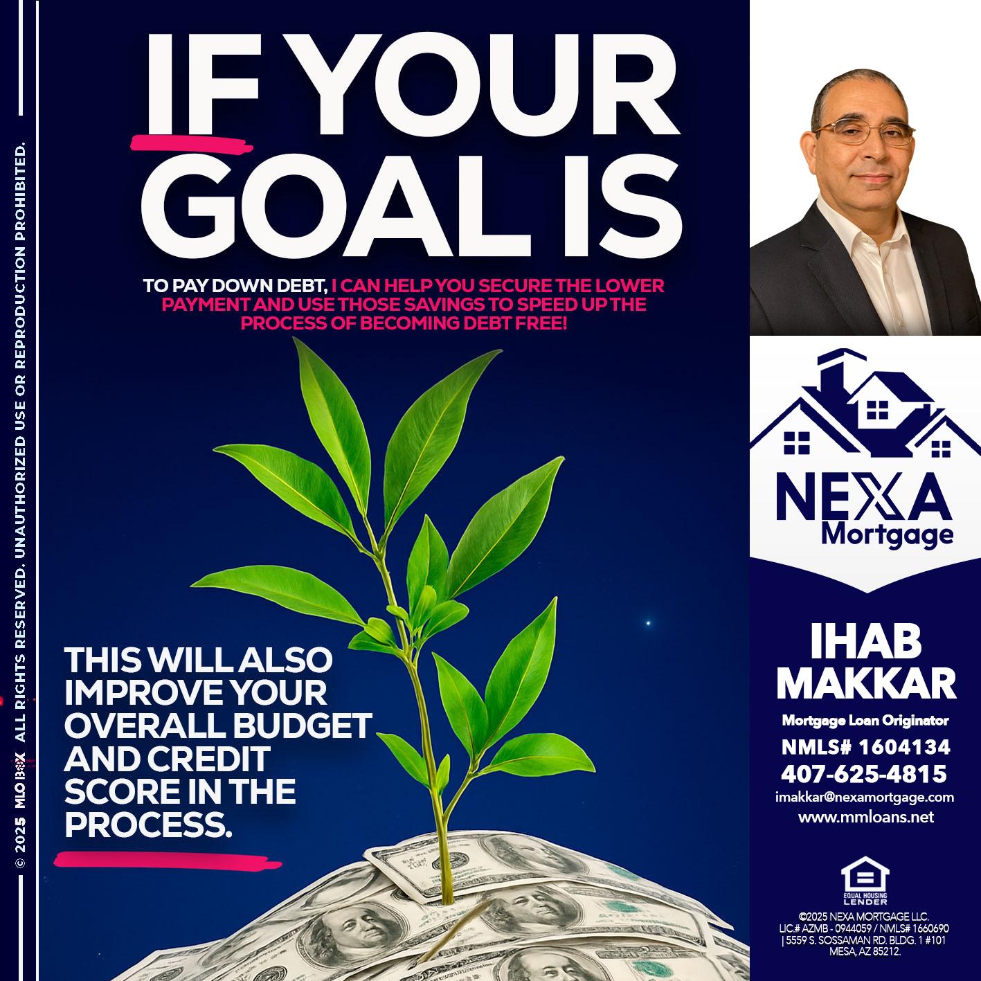 if your goal is - Ihab Makkar -Mortgage Loan Originator