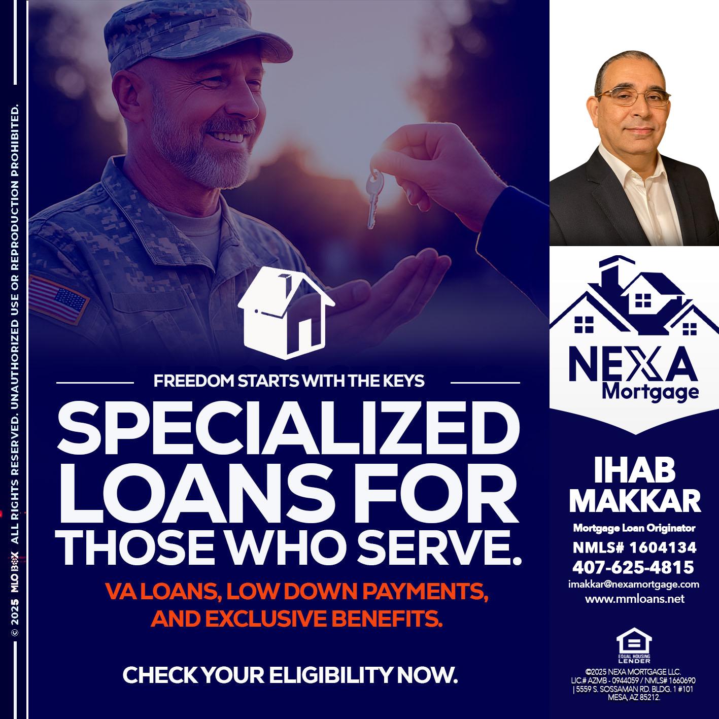 SPECIALIZED LOANS - Ihab Makkar -Mortgage Loan Originator
