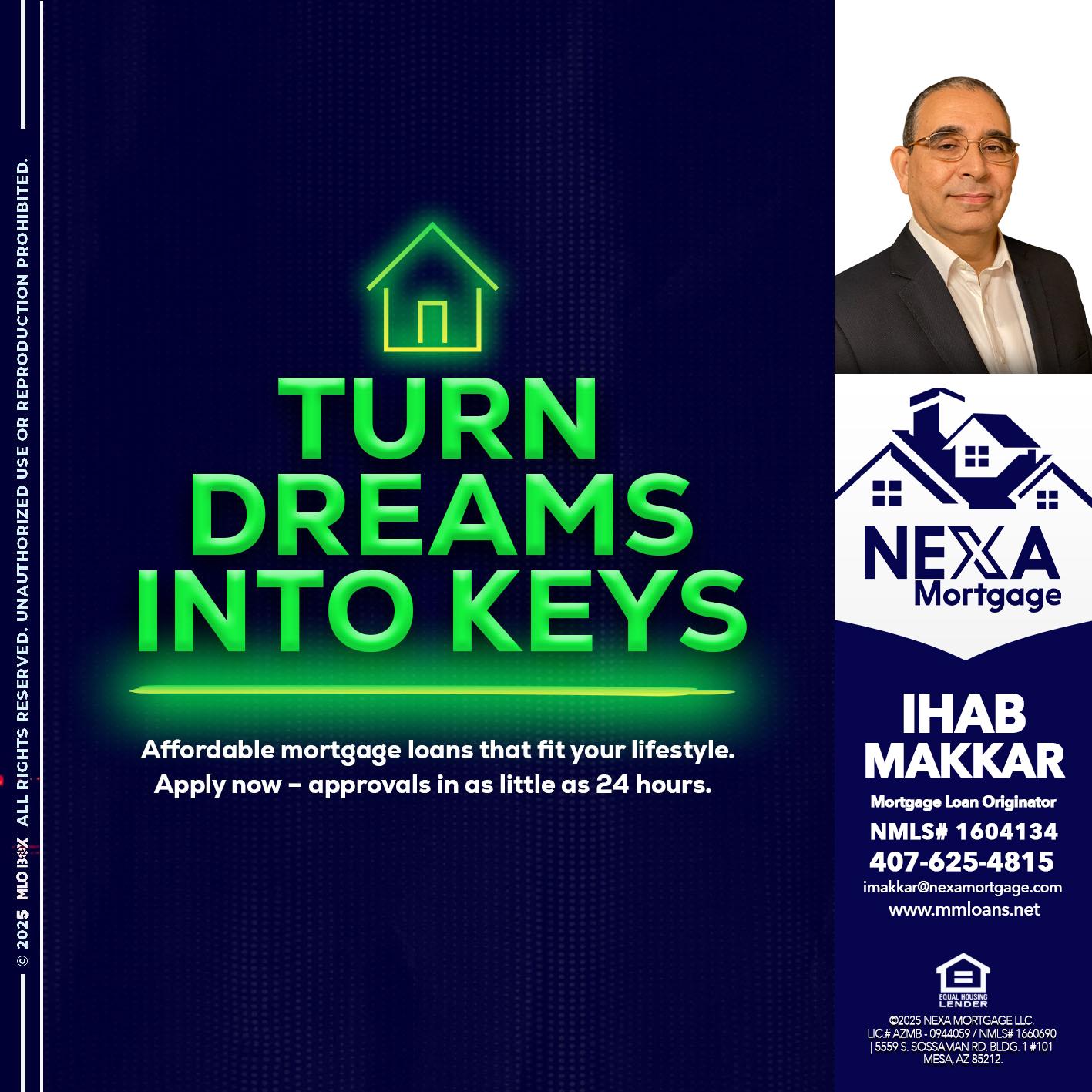 turn dreams - Ihab Makkar -Mortgage Loan Originator