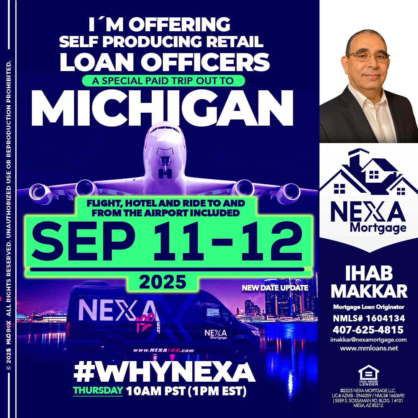 MICHIGAN TRIP - Ihab Makkar -Mortgage Loan Originator