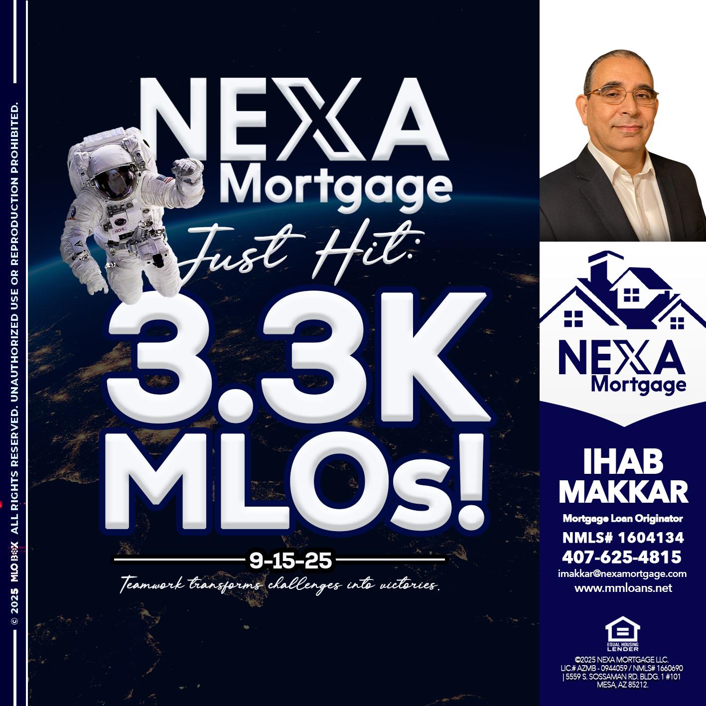 3.3K - Ihab Makkar -Mortgage Loan Originator