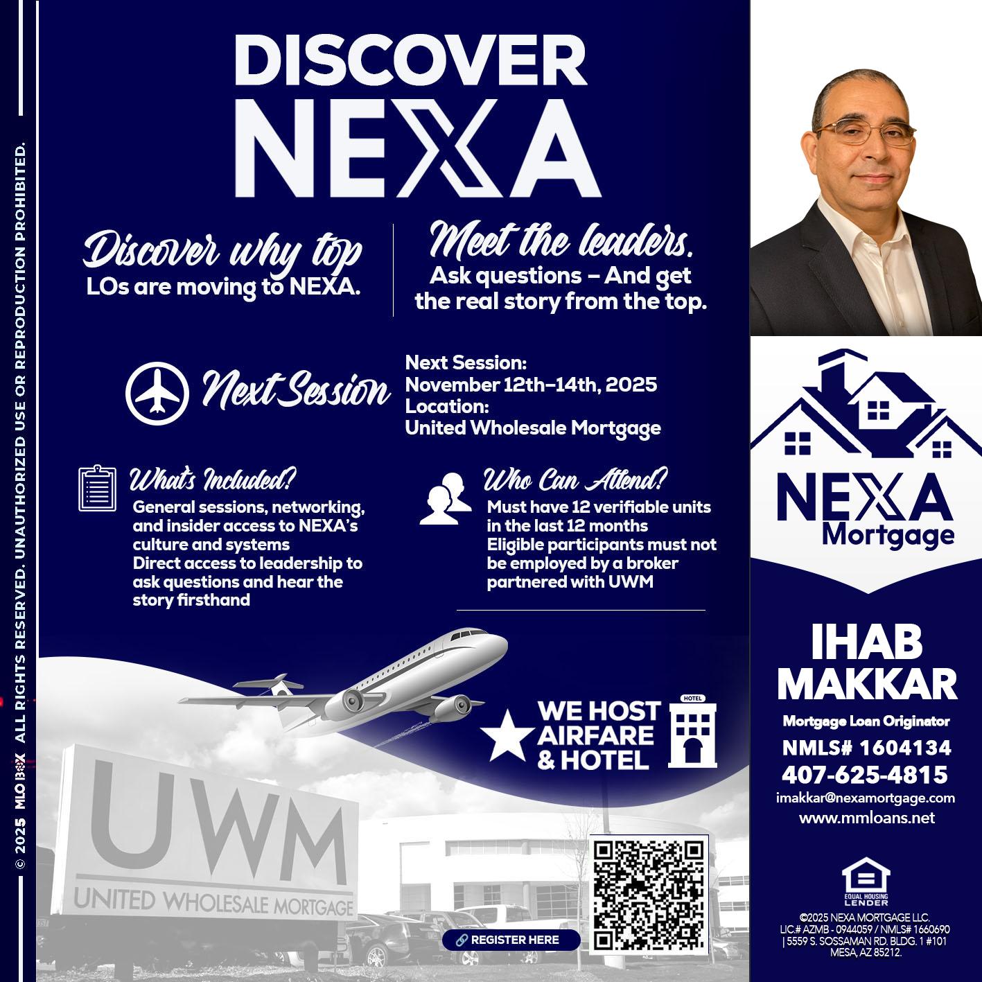 DISCOVER NEXA - Ihab Makkar -Mortgage Loan Originator