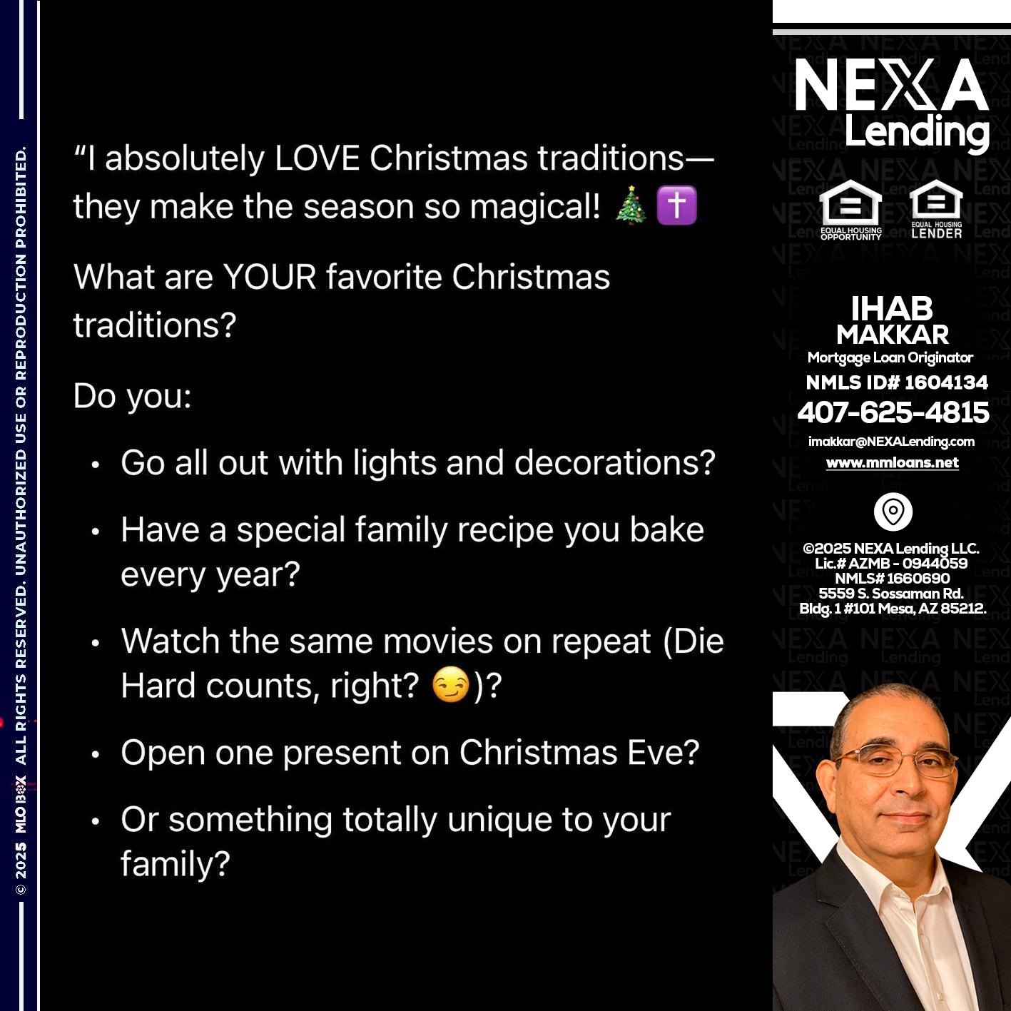 I love christmas - Ihab Makkar -Mortgage Loan Originator