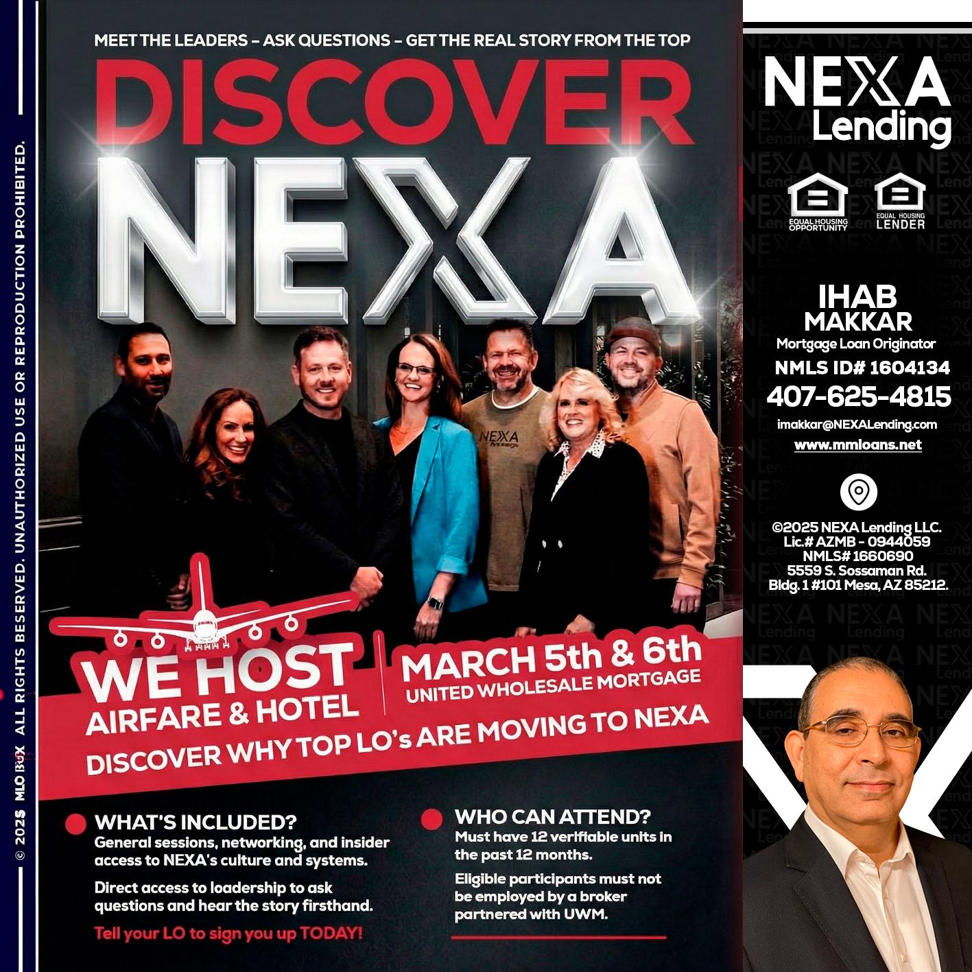 DISCOVER NEXA - Ihab Makkar -Mortgage Loan Originator