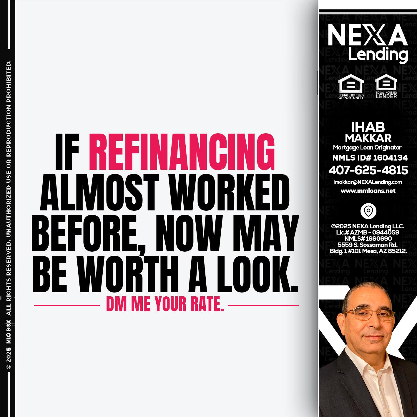 if refinancing - Ihab Makkar -Mortgage Loan Originator