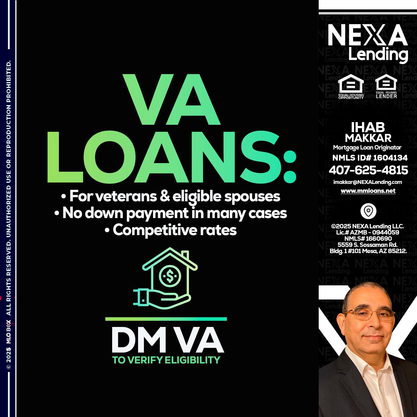 VA LOANS - Ihab Makkar -Mortgage Loan Originator