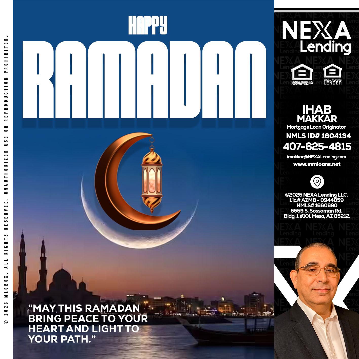 RAMADAN - Ihab Makkar -Mortgage Loan Originator