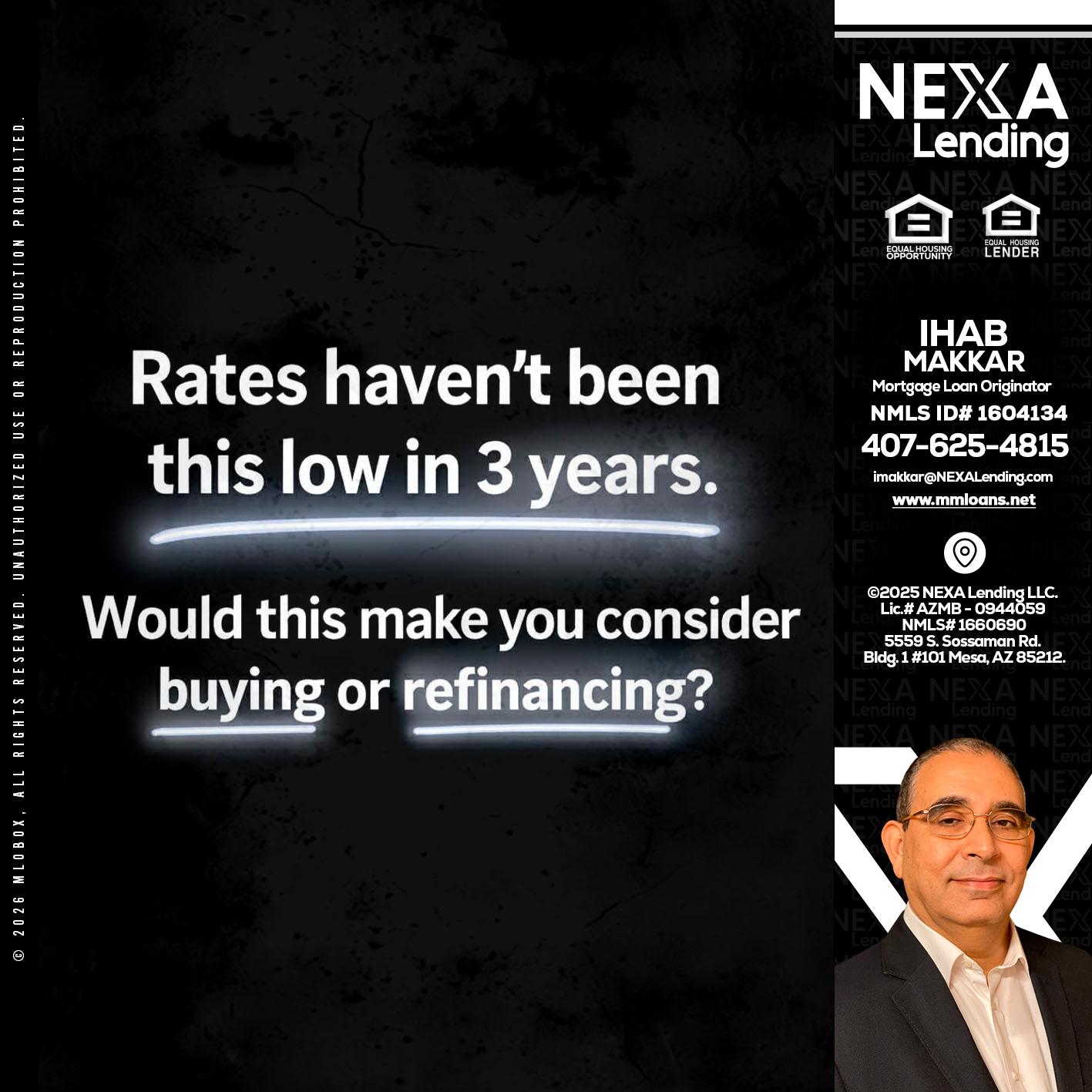 RATES HAVEN'T - Ihab Makkar -Mortgage Loan Originator