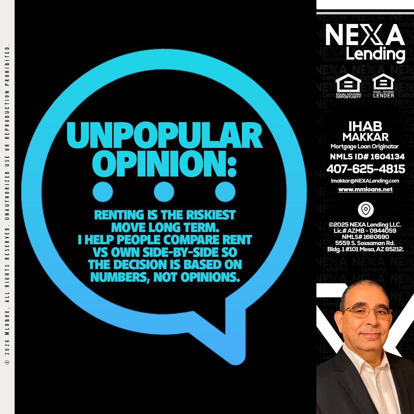unpopular opinion - Ihab Makkar -Mortgage Loan Originator