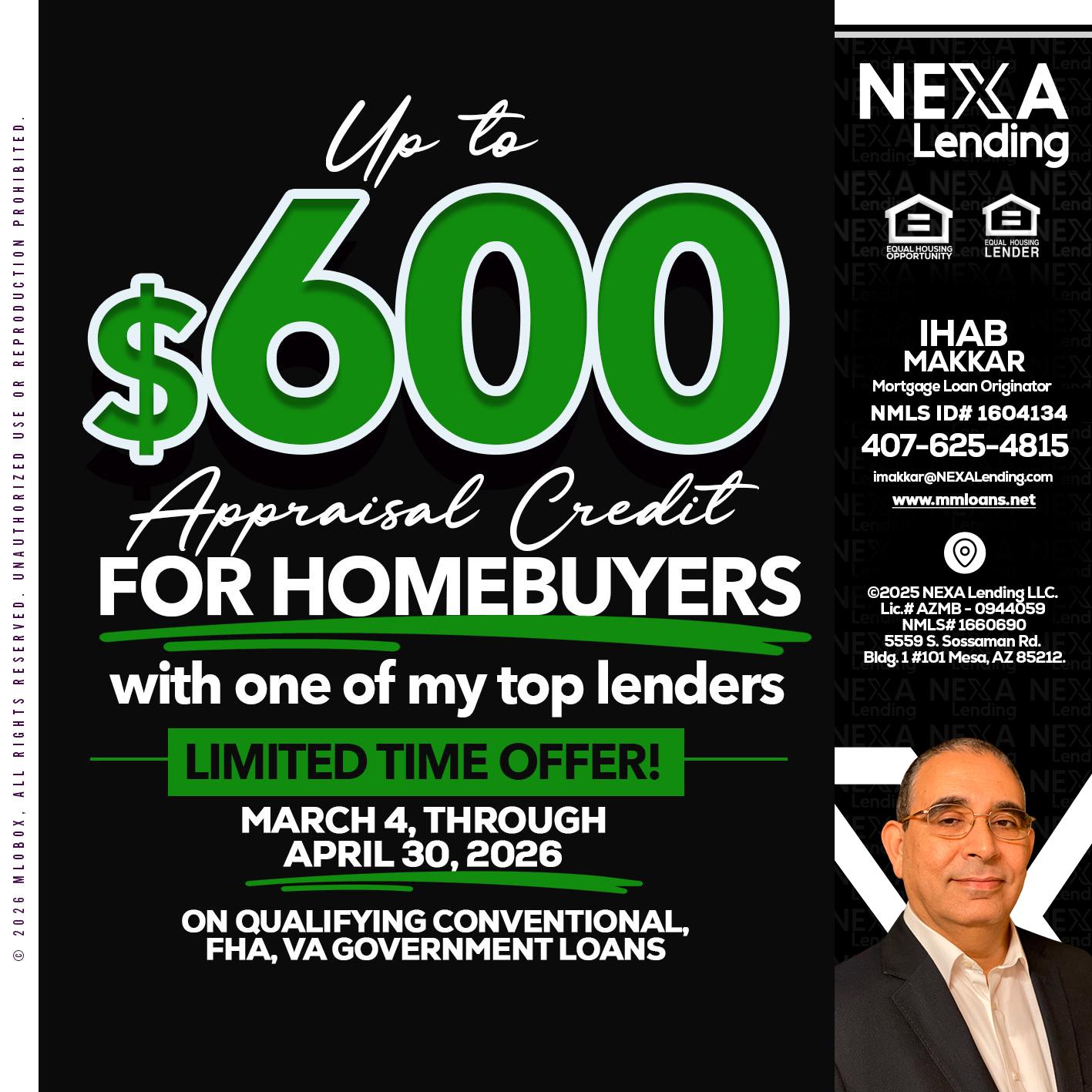 UP TO 600 - Ihab Makkar -Mortgage Loan Originator