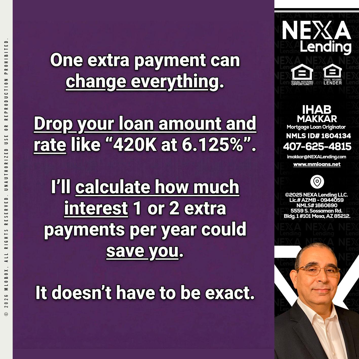 ONE EXTRA - Ihab Makkar -Mortgage Loan Originator