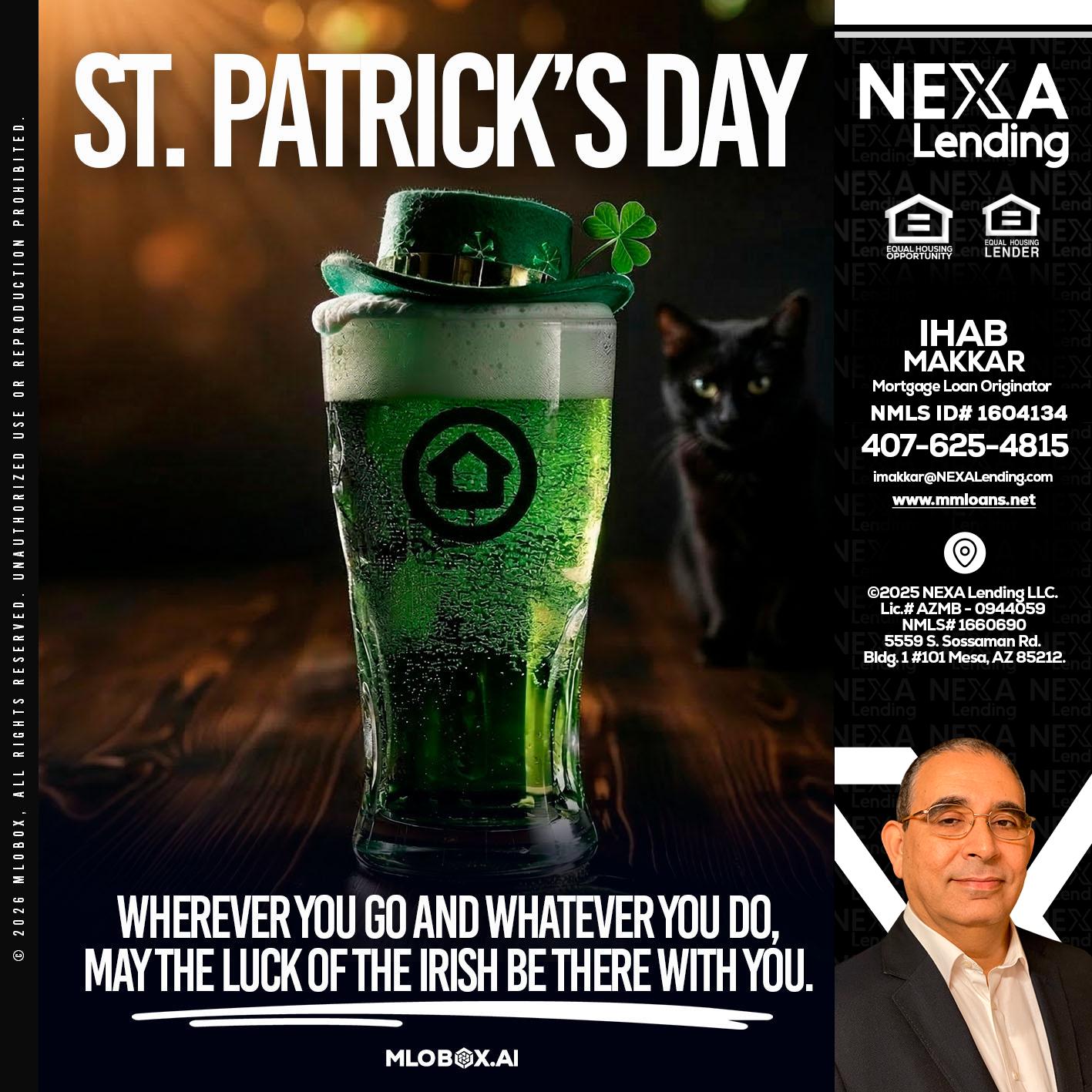 st. Patricks day - Ihab Makkar -Mortgage Loan Originator
