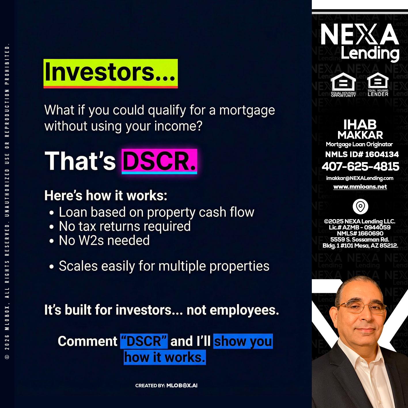 INVESTORS - Ihab Makkar -Mortgage Loan Originator