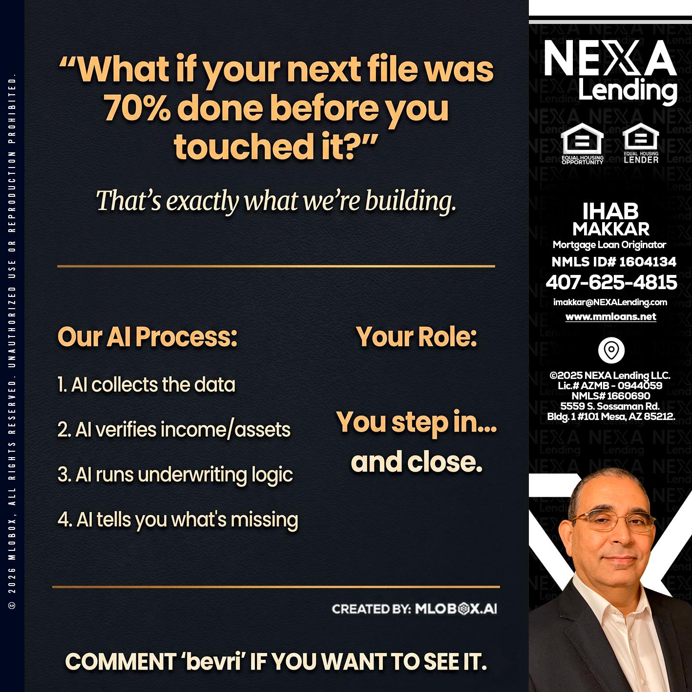 WHAT IF YOUR - Ihab Makkar -Mortgage Loan Originator