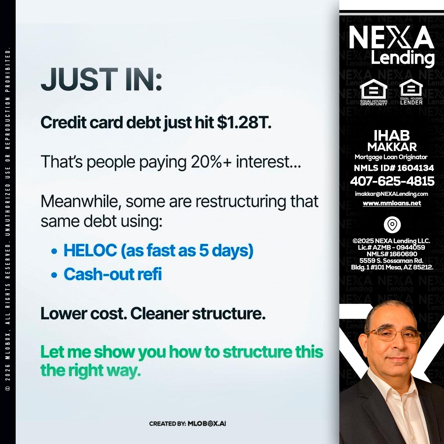 JUST IN - Ihab Makkar -Mortgage Loan Originator