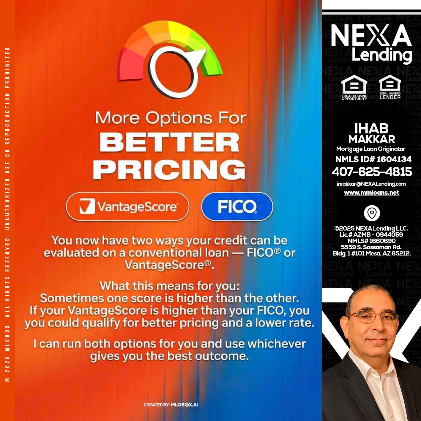 BETTER PRICING - Ihab Makkar -Mortgage Loan Originator