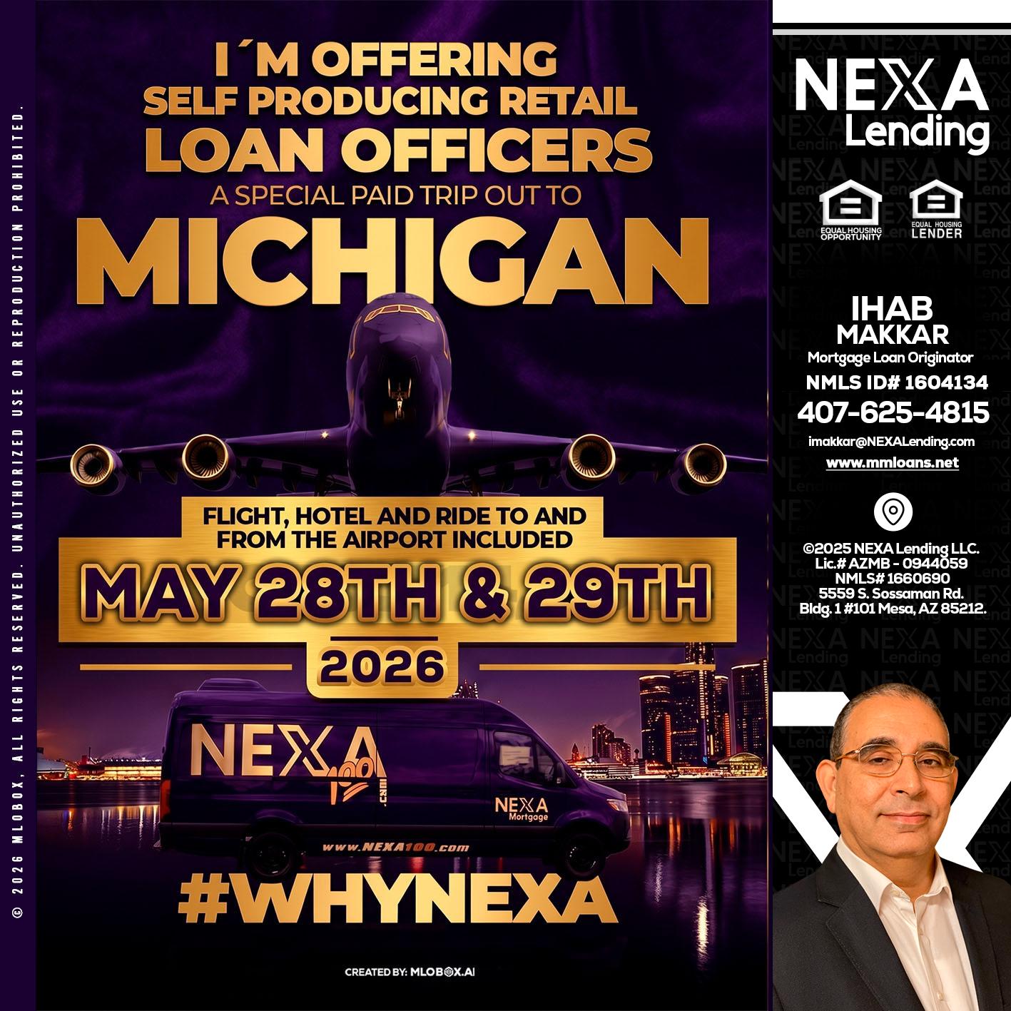 MICHIGAN - Ihab Makkar -Mortgage Loan Originator