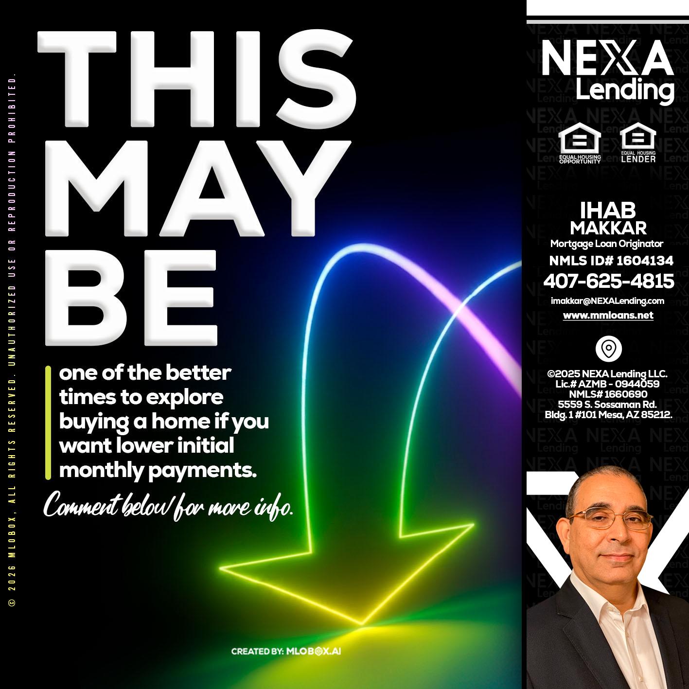 THIS MAY BE - Ihab Makkar -Mortgage Loan Originator