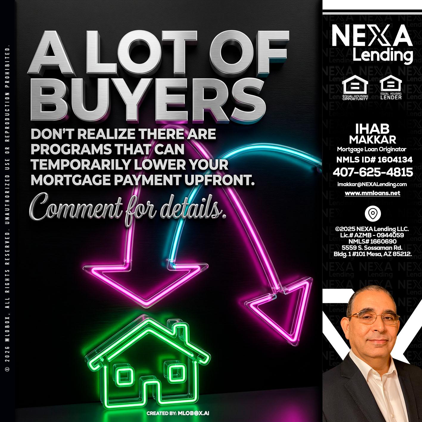 A LOT OF BUYERS - Ihab Makkar -Mortgage Loan Originator