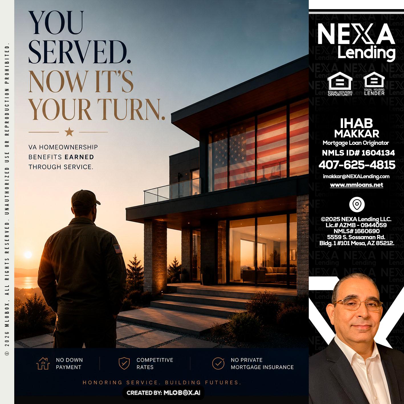 YOU SERVED - Ihab Makkar -Mortgage Loan Originator