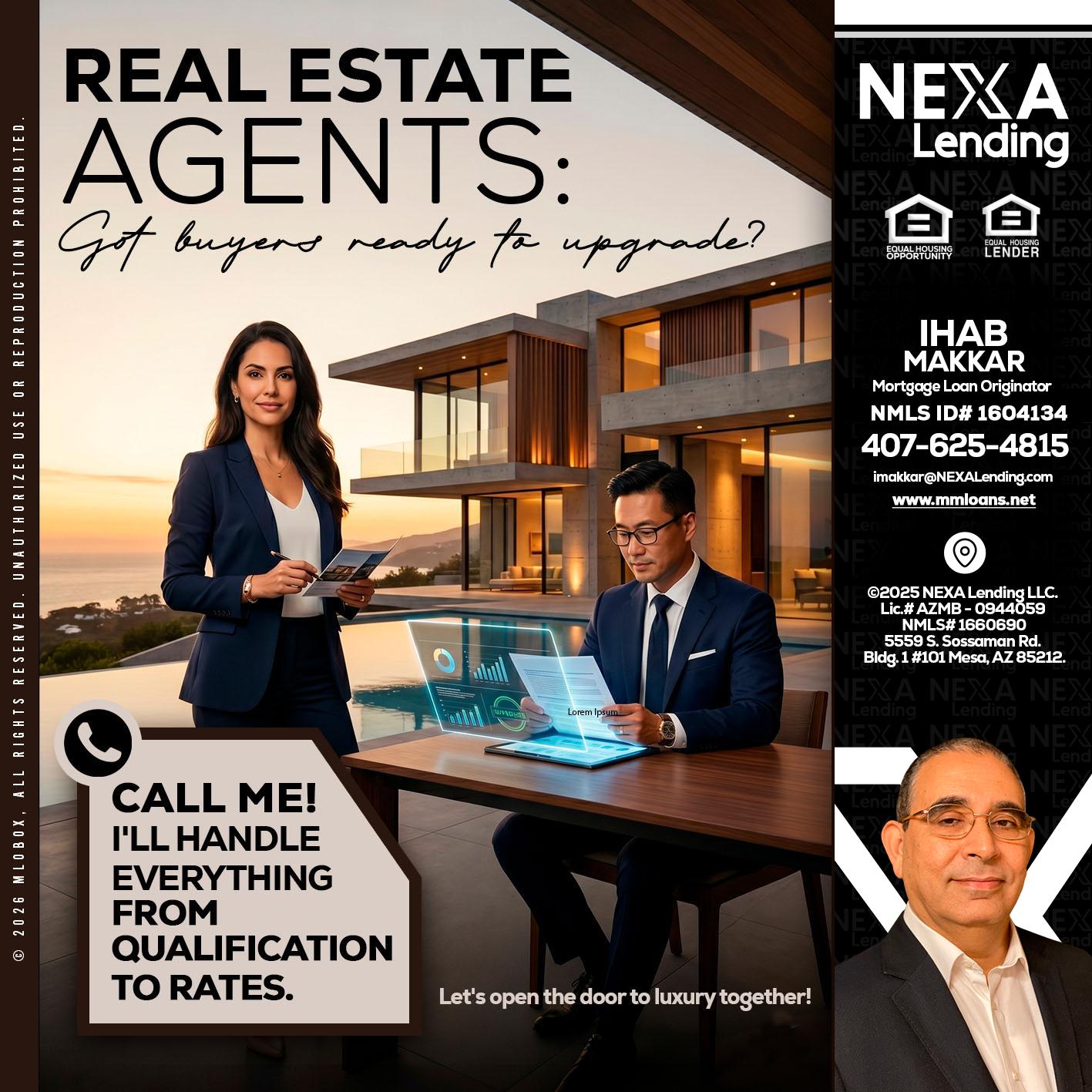 REAL ESTATE AGENTS - Ihab Makkar -Mortgage Loan Originator