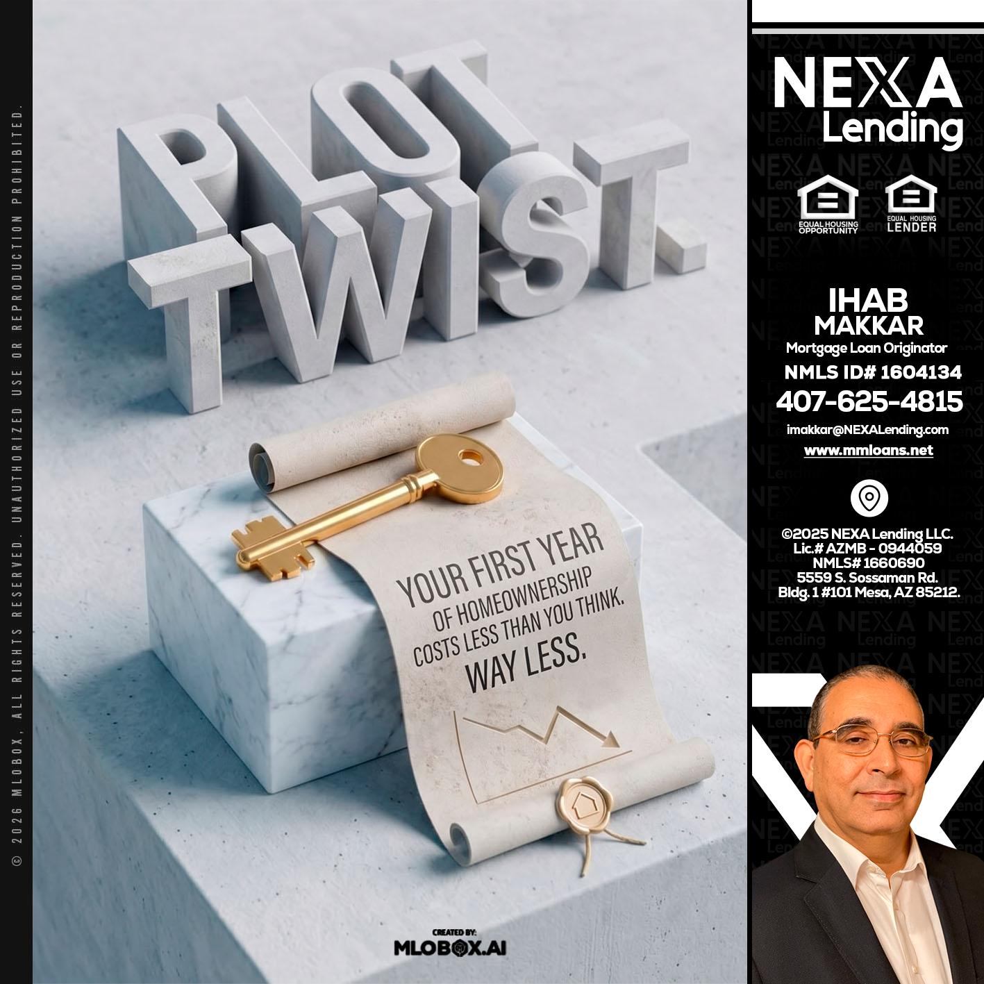 PLOT TWIST - Ihab Makkar -Mortgage Loan Originator