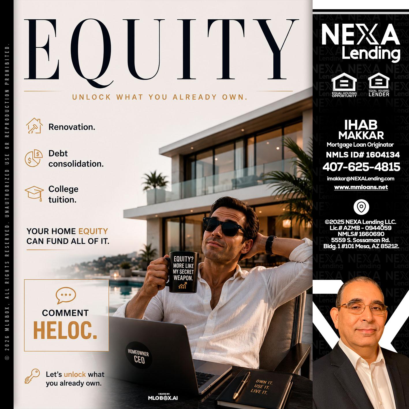 EQUITY - Ihab Makkar -Mortgage Loan Originator