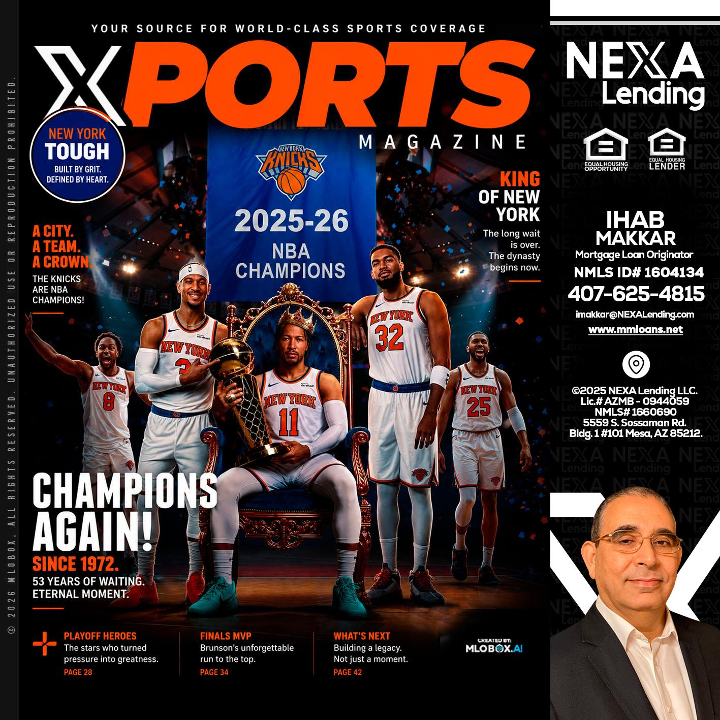 XPORTS MAGAZINE - Ihab Makkar -Mortgage Loan Originator