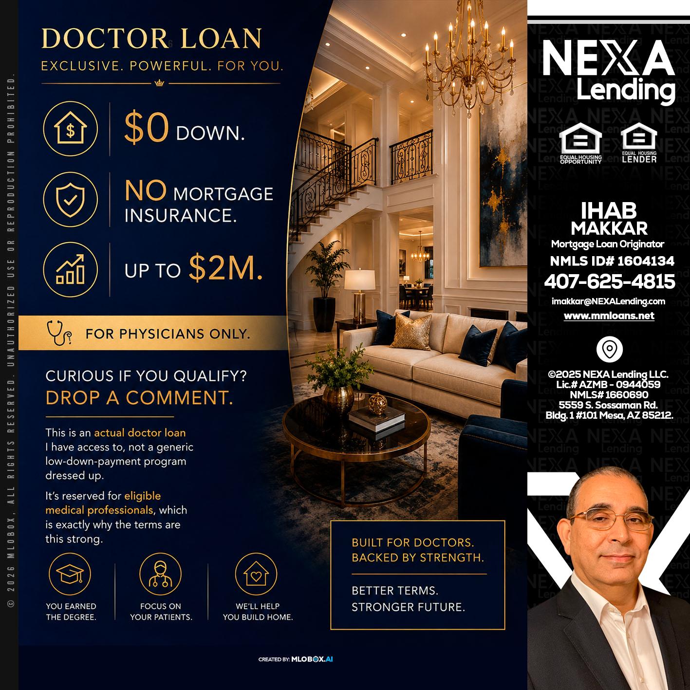 DOCTOR LOANS - Ihab Makkar -Mortgage Loan Originator