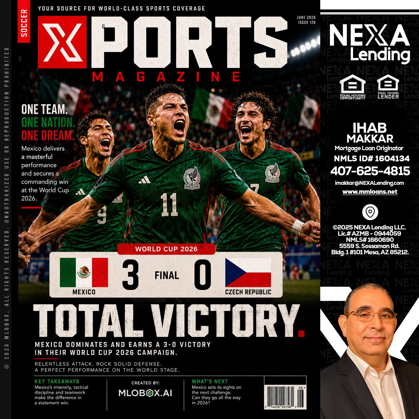 World Cup 2026 MEX 1-0 CZECH - Ihab Makkar -Mortgage Loan Originator