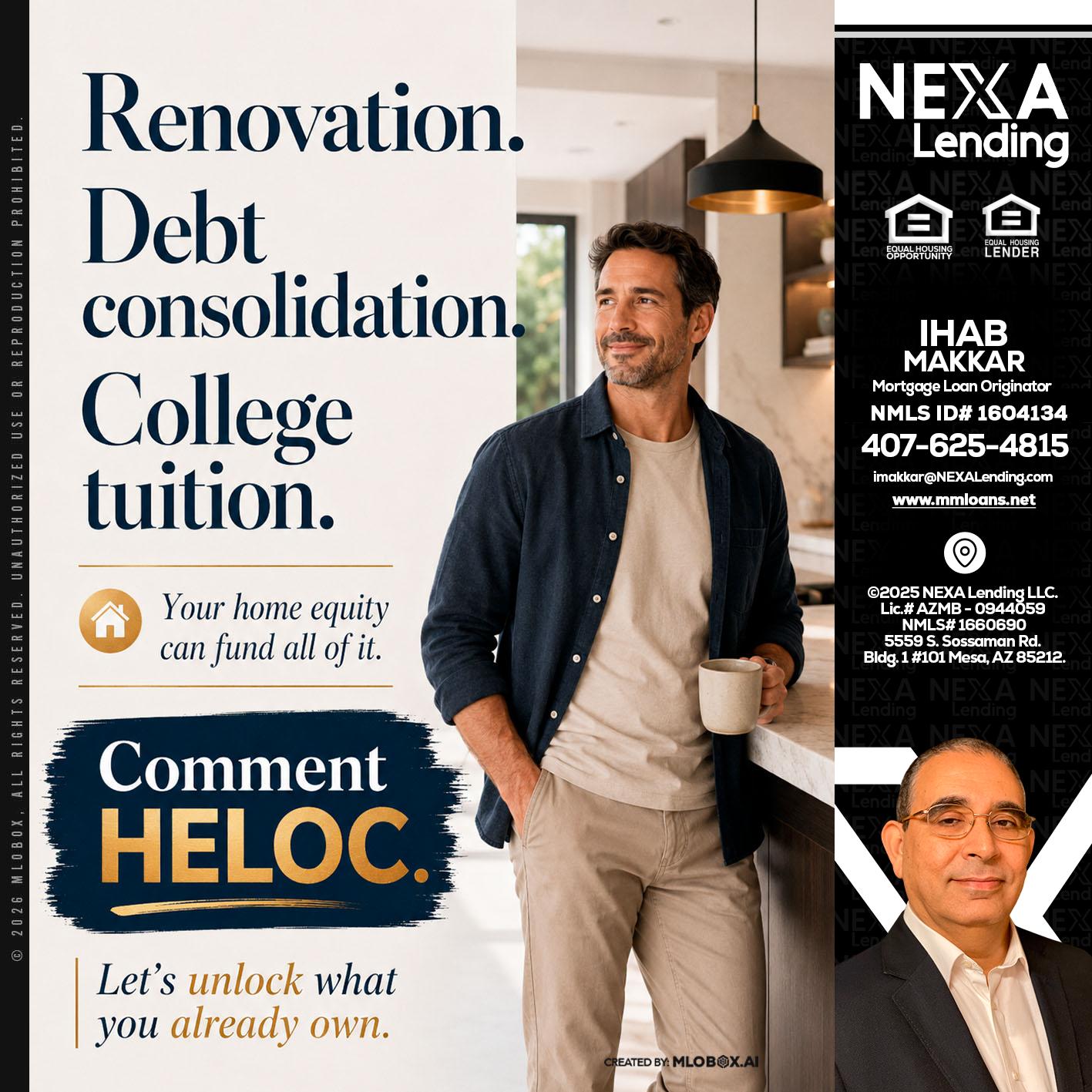 RENOVATION DEBT - Ihab Makkar -Mortgage Loan Originator