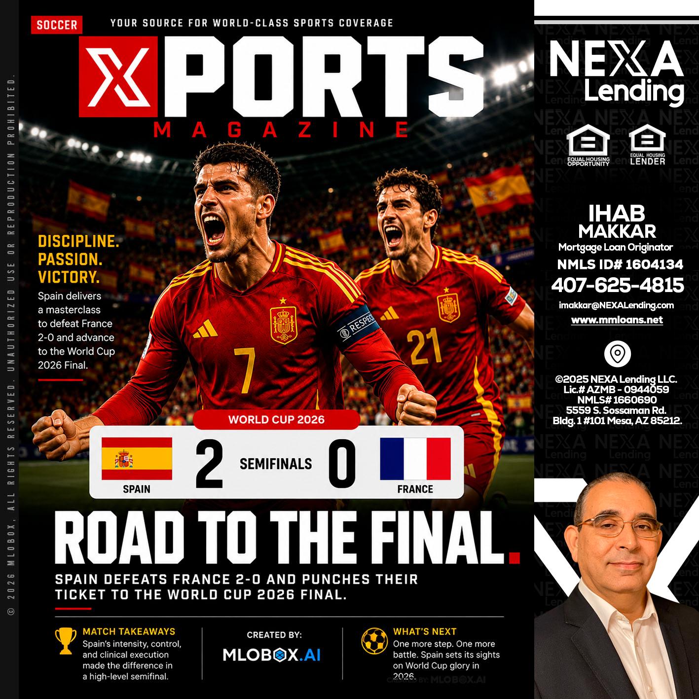 XPORTS WORLD CUP 2026 - Ihab Makkar -Mortgage Loan Originator