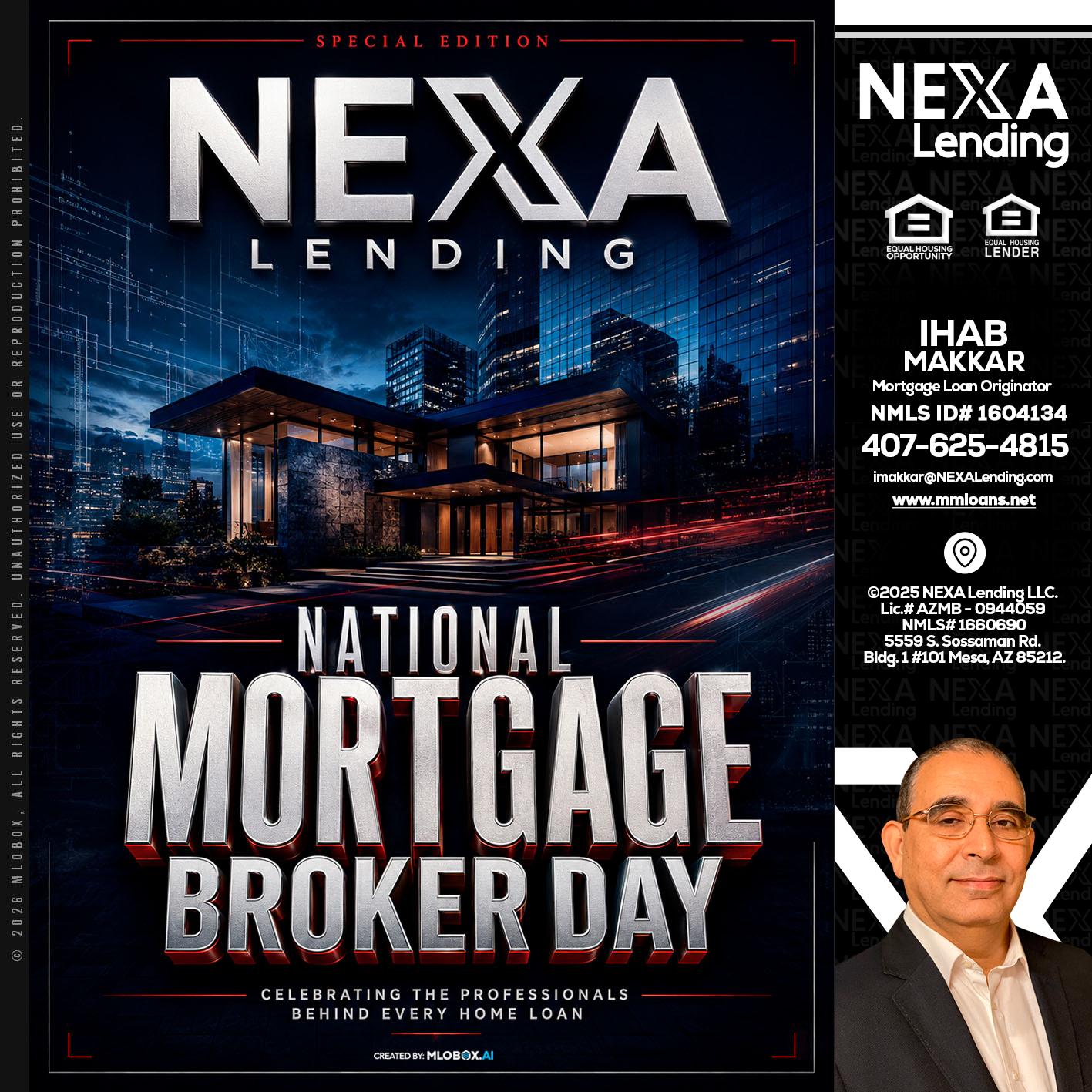 NATIONAL MORTGAGE BROKER DAY - Ihab Makkar -Mortgage Loan Originator