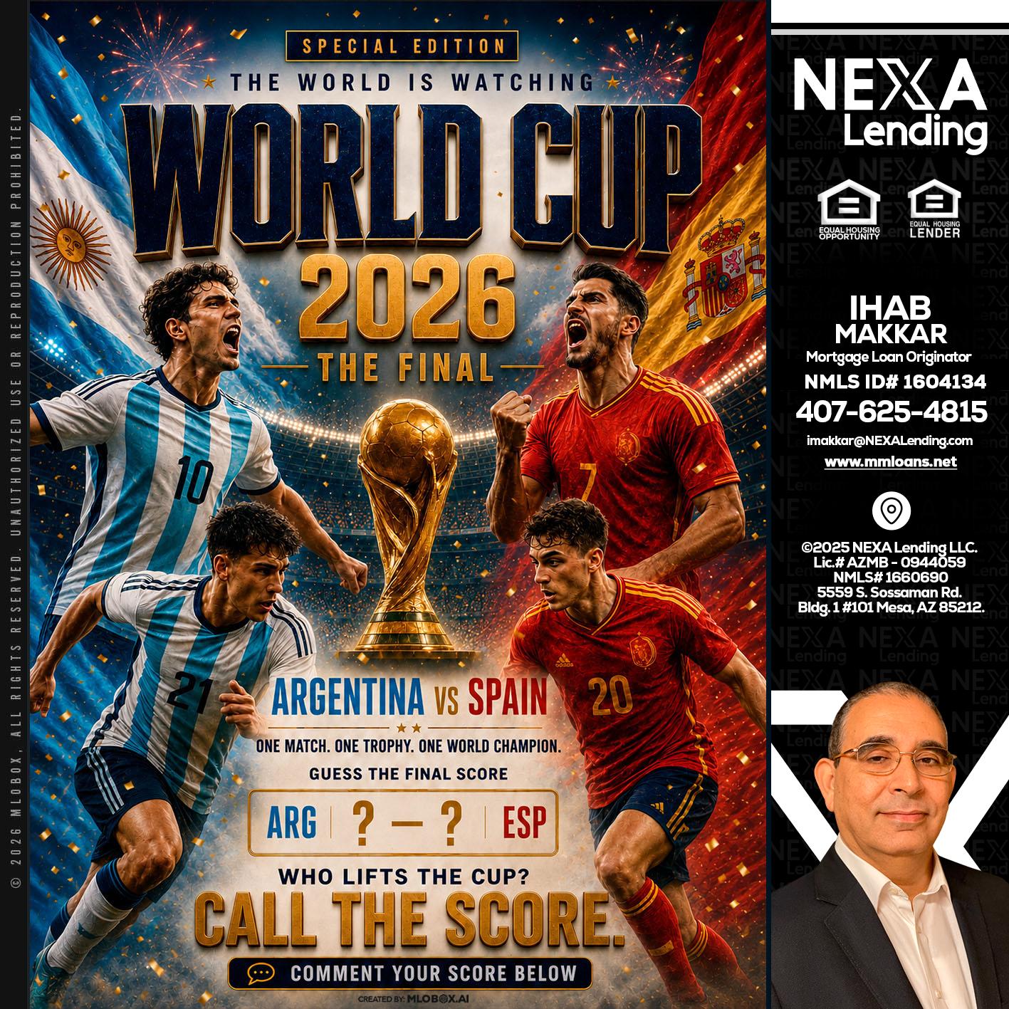 World Cup 2026 finals - Ihab Makkar -Mortgage Loan Originator