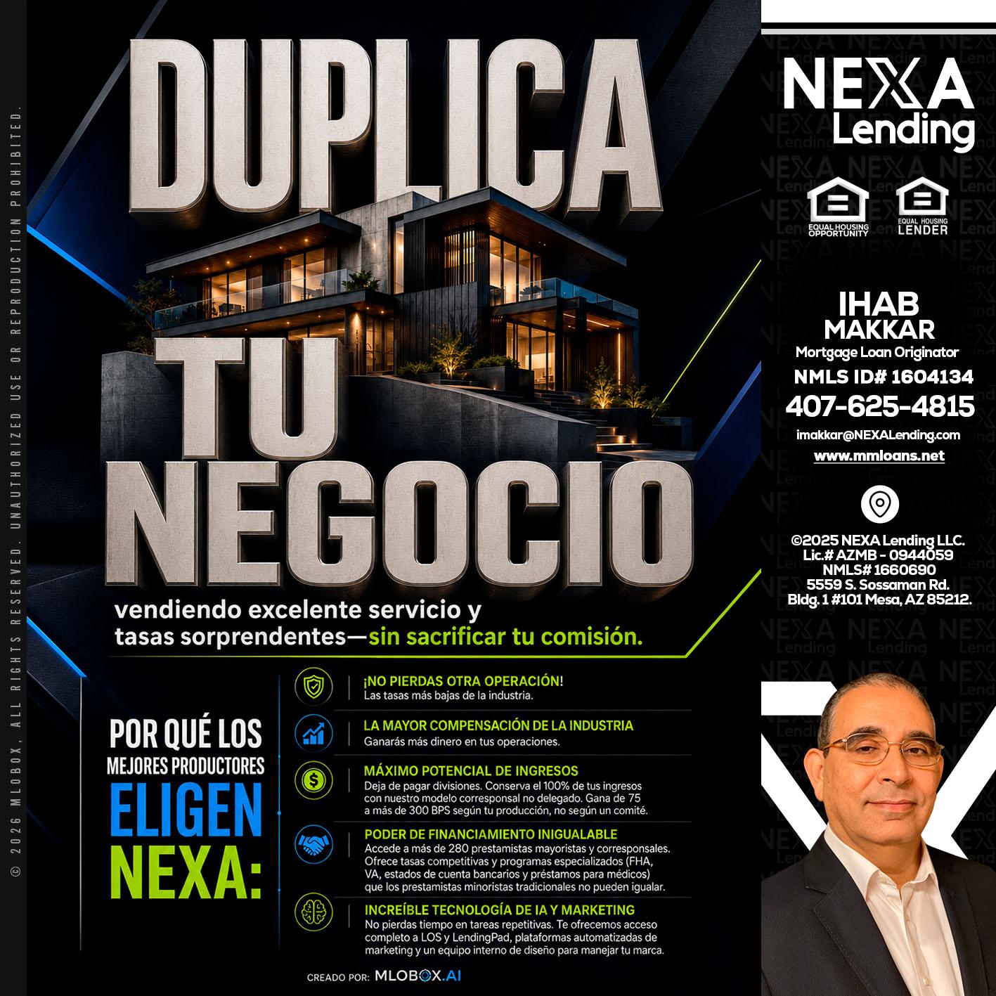 DUPLICA TU NEGOCIO - Ihab Makkar -Mortgage Loan Originator