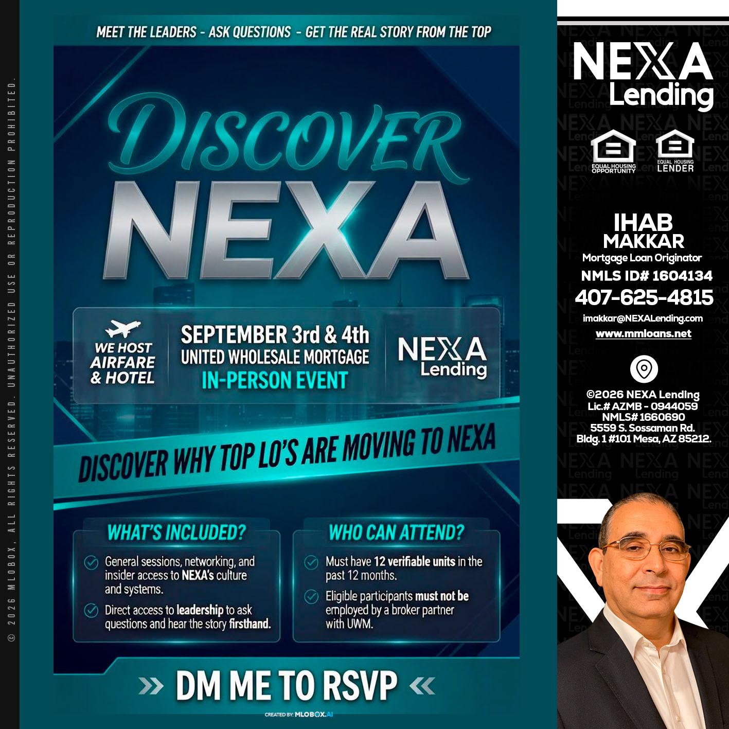 DISCOVER NEXA - Ihab Makkar -Mortgage Loan Originator