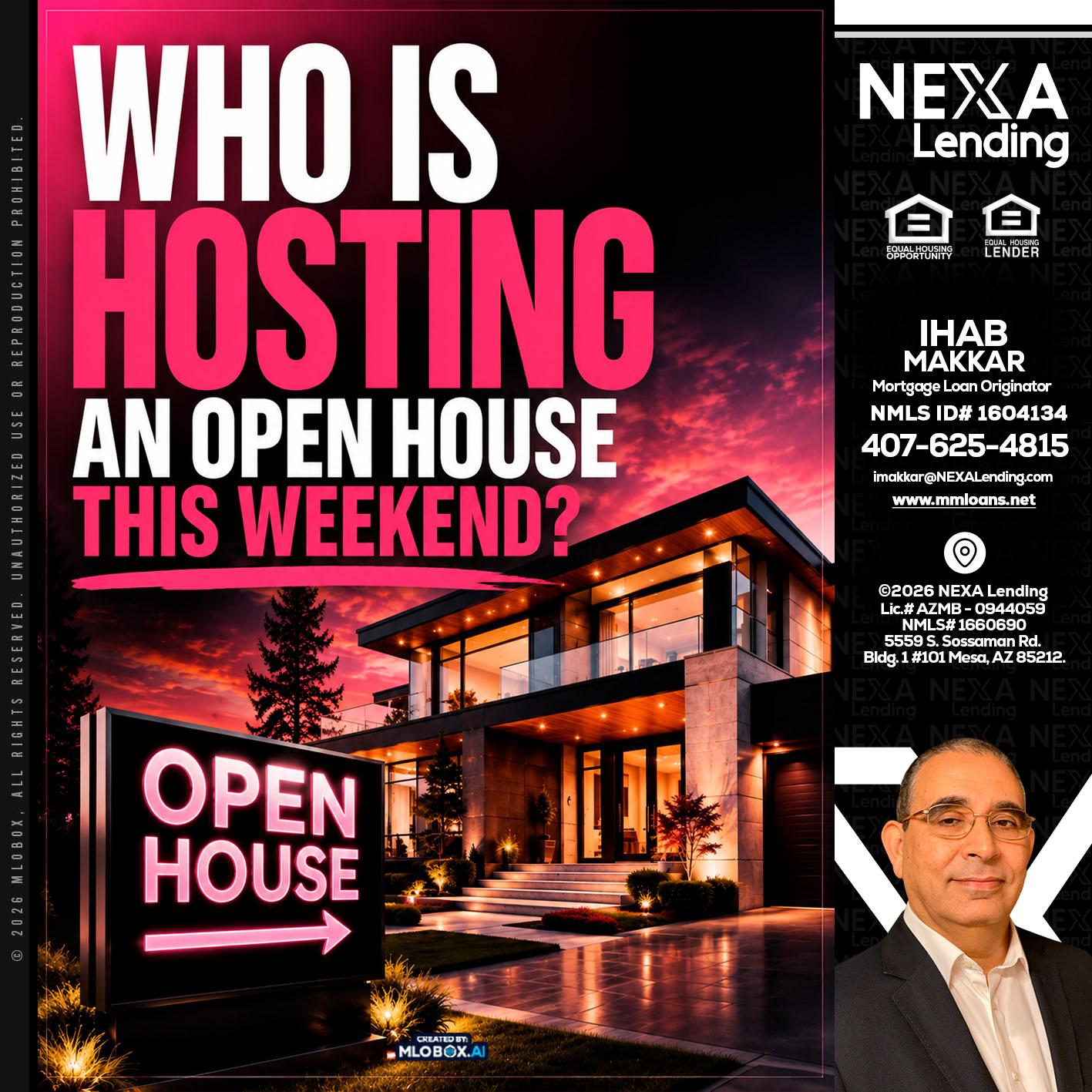 who's is hosting - Ihab Makkar -Mortgage Loan Originator