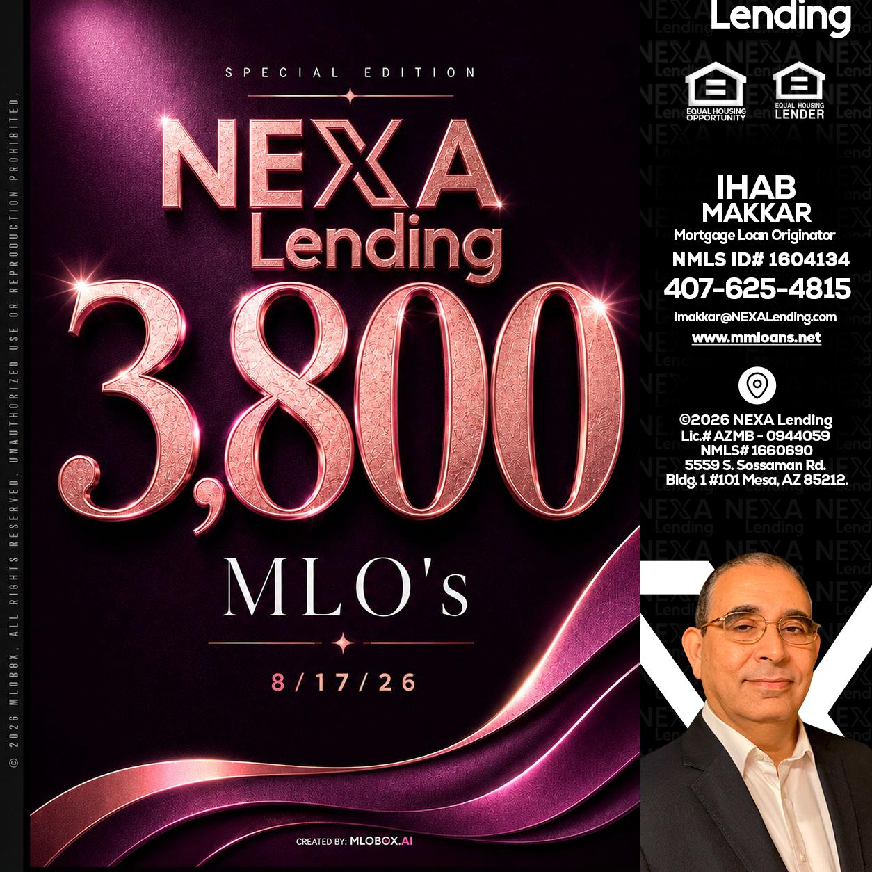 3800 MLOs - Ihab Makkar -Mortgage Loan Originator