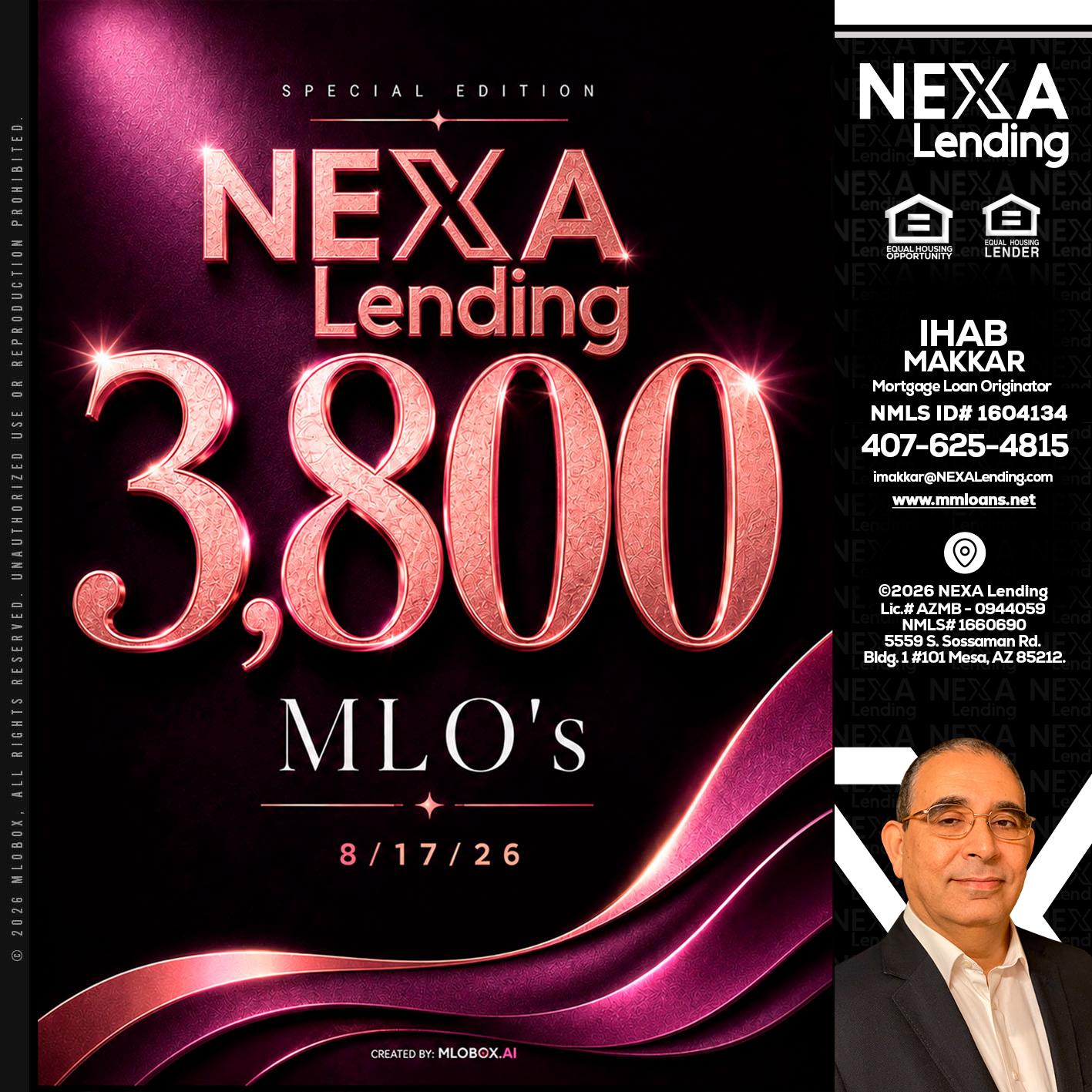 3800 MLOs - Ihab Makkar -Mortgage Loan Originator