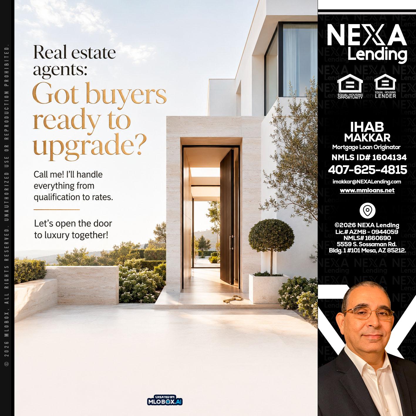 REAL ESTATE AGENTS - Ihab Makkar -Mortgage Loan Originator