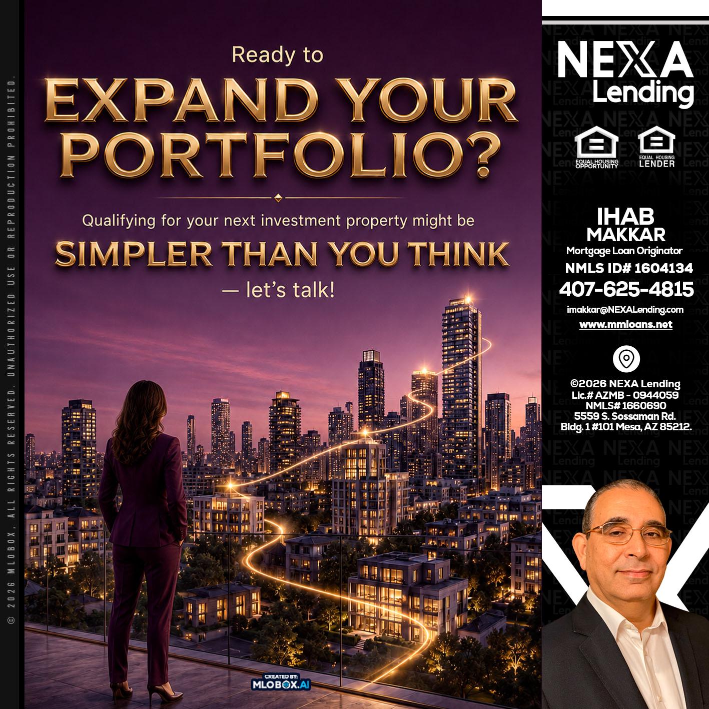 EXPAND YOUR PORTFOLIO - Ihab Makkar -Mortgage Loan Originator