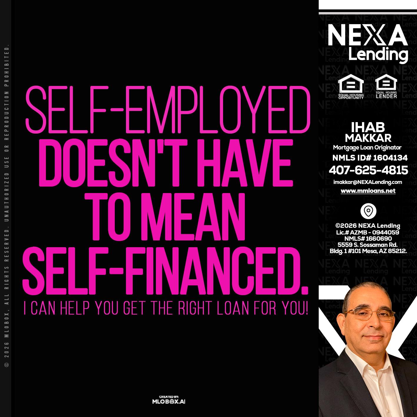 self employed - Ihab Makkar -Mortgage Loan Originator