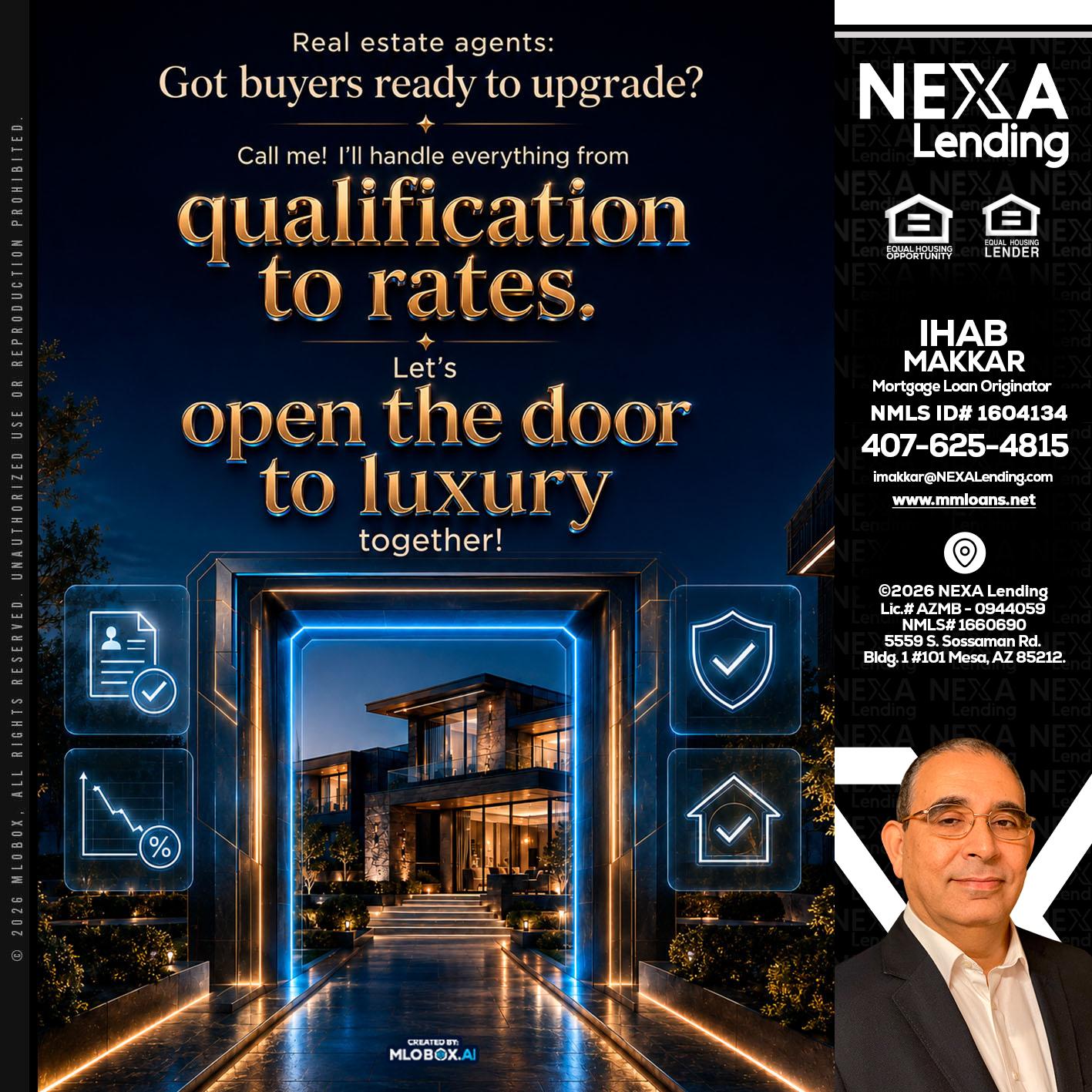 QUALIFICATION TO RATES - Ihab Makkar -Mortgage Loan Originator