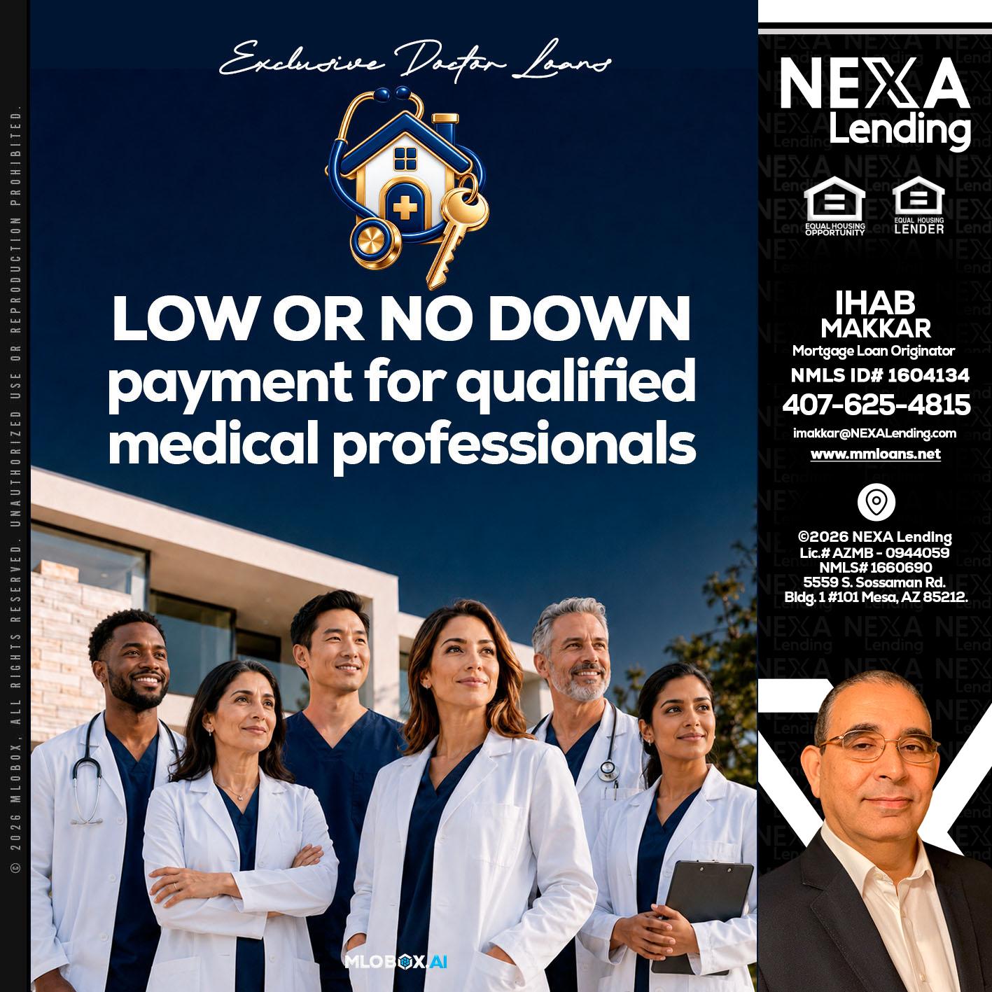 DOCTOR LOANS - Ihab Makkar -Mortgage Loan Originator